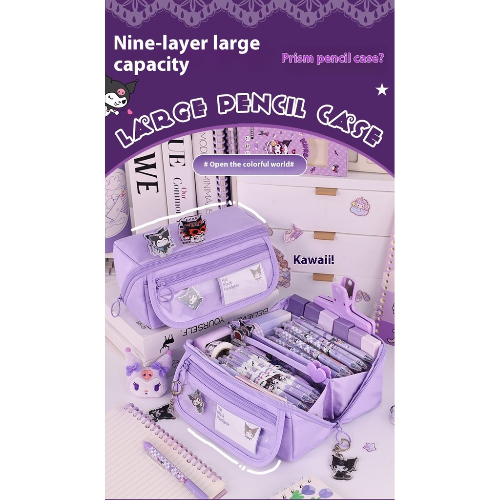 

Transparent Pencil Case Box Large Lapicera Estuche Escolar Cute Bag Back To School Piornik szkolny 3 Compartimientos Korea Pouch