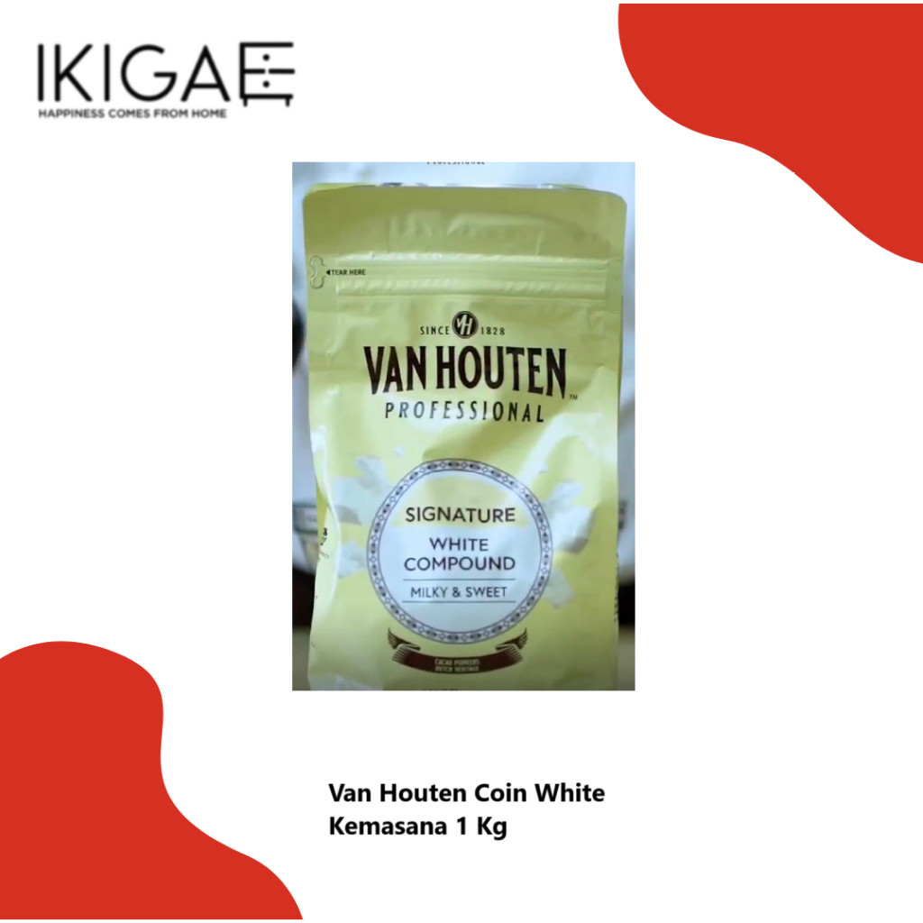 

new offer VAN HOUTEN COIN WHITE COMPOUND / COKLAT KOIN PUTIH COMPOUND 1 KG