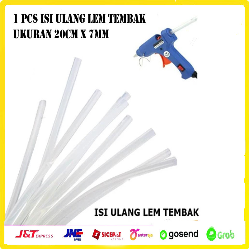 

1 Pcs Refill Isi ulang Lem Tembak Ukuran 20cm x 7mm Lem Bakar Lilin