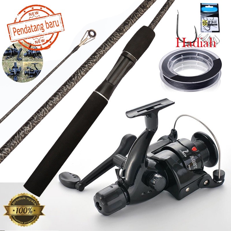 RU72 HAIYI FISHING 1.65m/1.8m/2.1m  joran pancing UL/L/ML Spinning Fishing Rod 2 Sections and CB240 