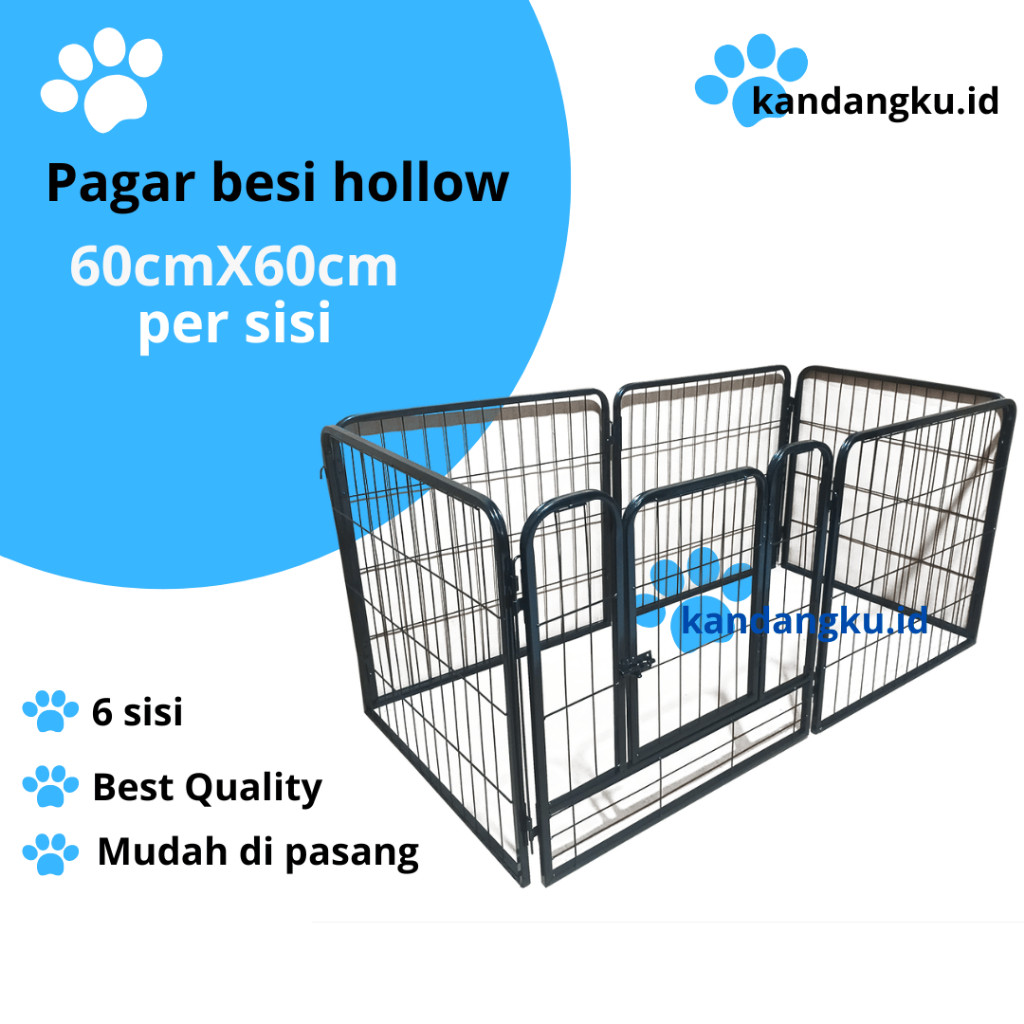 KANDANG HEWAN PAGAR / KANDANG PAGAR ANJING BESAR  BESI HOLLOW