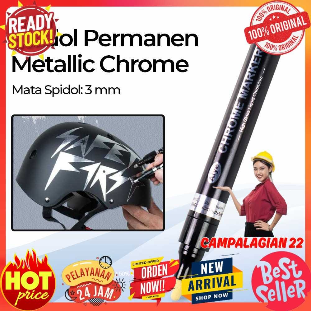 

Aiye Spidol Permanen Marker Metallic Chrome 3mm - AY-1004