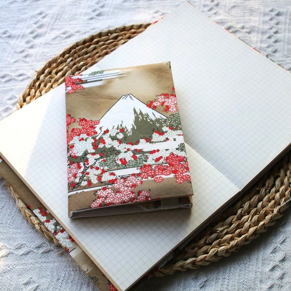 

Fromthenon 1PC A5 A6 Weeks Sakura and Mount Cloth Book Cover Planner Case Cover Protective Shell Office Stationery Supplies