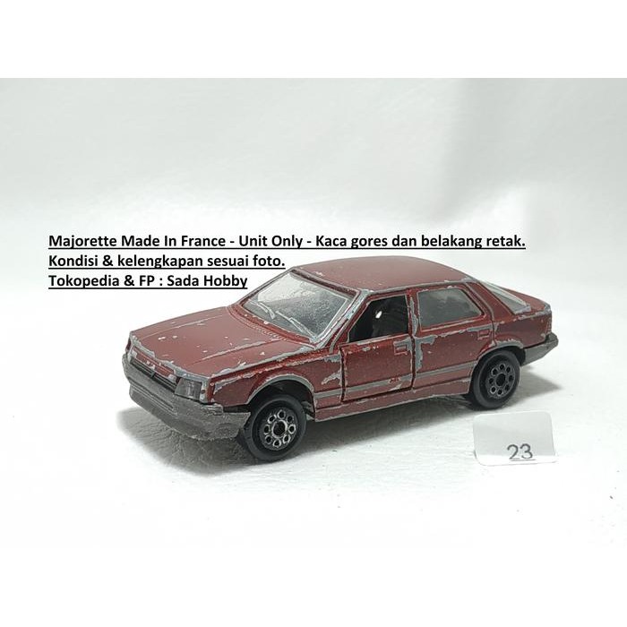 IP3... Diecast Majorette Renault 25 Sedan Merah Made In France Unit Only 2ND