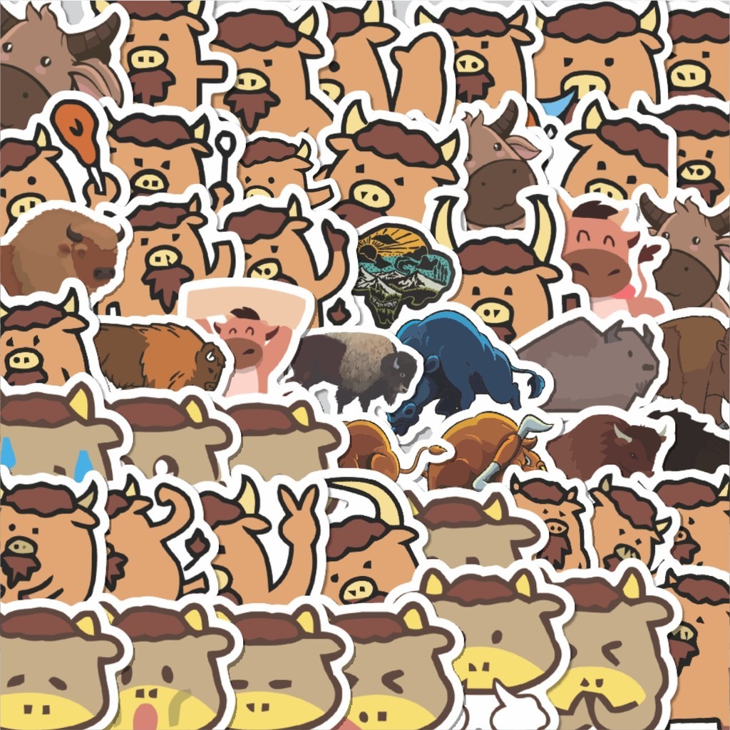 

Stiker Cutting Pack Stiker Hewan Bison Isi 100Pcs Series Aesthetic Lucu Keren Untuk Koper Bahan Vynil
