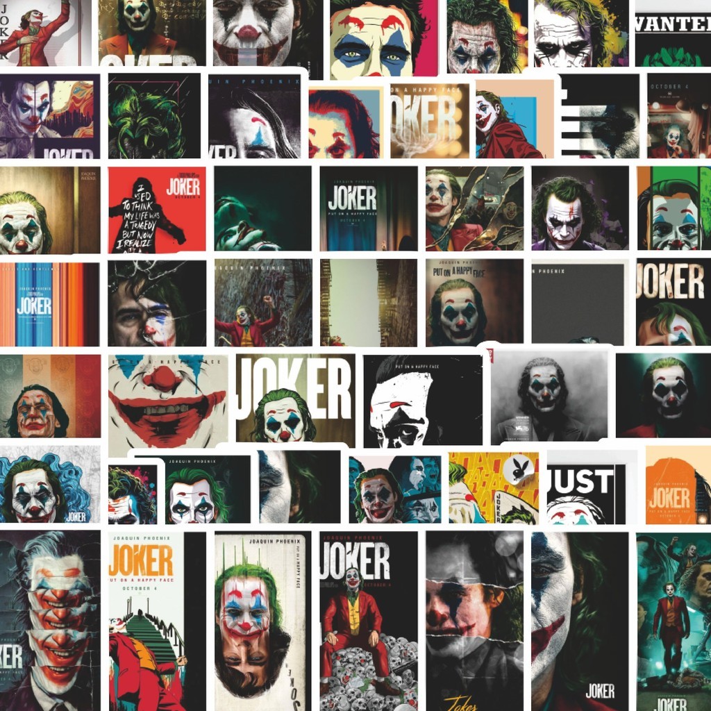 

Stiker Cutting Pack Stiker Poster Joker Isi 100Pcs Series Aesthetic Lucu Keren Untuk Koper Bahan Vynil