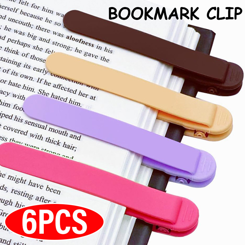 

Multifunction Silicone Bookmark Clips Buckle Clamp Notebook Book Markers Creative Page Divider Book Accessories for Reading
