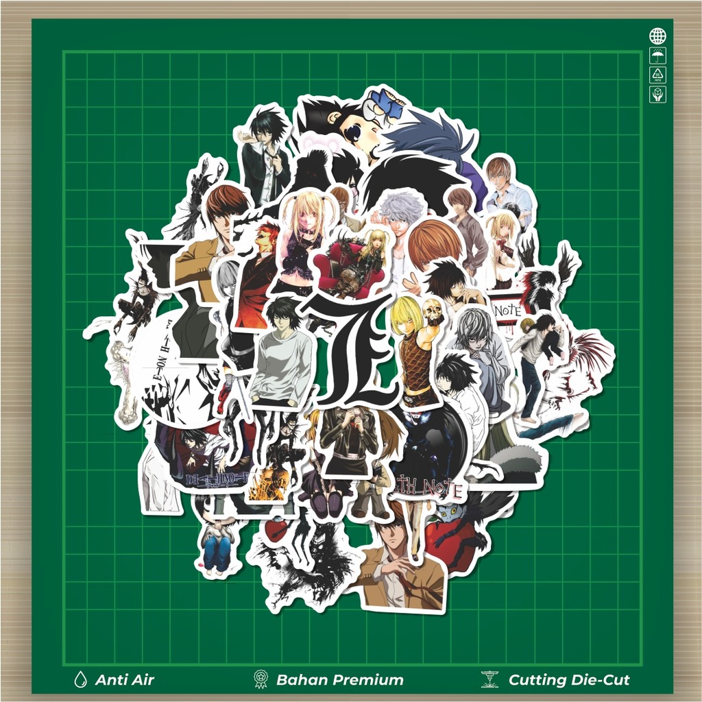 

HOT 50 PCS STIKER Sticker Anime Death Note Sticker Stiker Fashion Cars Decal Dingin Kartu Album Custom Vinyl Anti Air- Sticker Aesthetic Buku Journal Koper Casing HP Tablet Laptop Helm Motor Botol Minum
