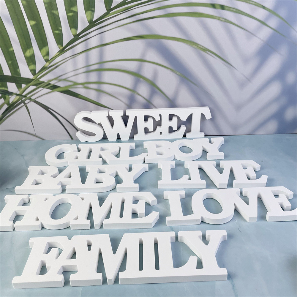

English Letter Ornament Silicone Mold DIY Candle Holder Cement Gypsum Mold Home Desktop Decoration Jewelry Mold
