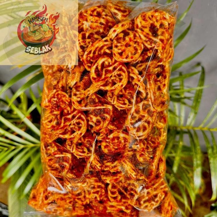 

Seblak krispi SEBLAK KERUPUK RAFAEL / SEBLAK KERUPUK PEDO 1KG PEDAS DAUN JERUK