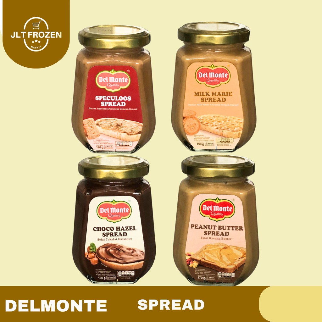 

Delmonte Spread Selai 170gr & 190gr / Rasa Hazelnut Choco / Milk Marie / Speculoos / Peanut Butter /