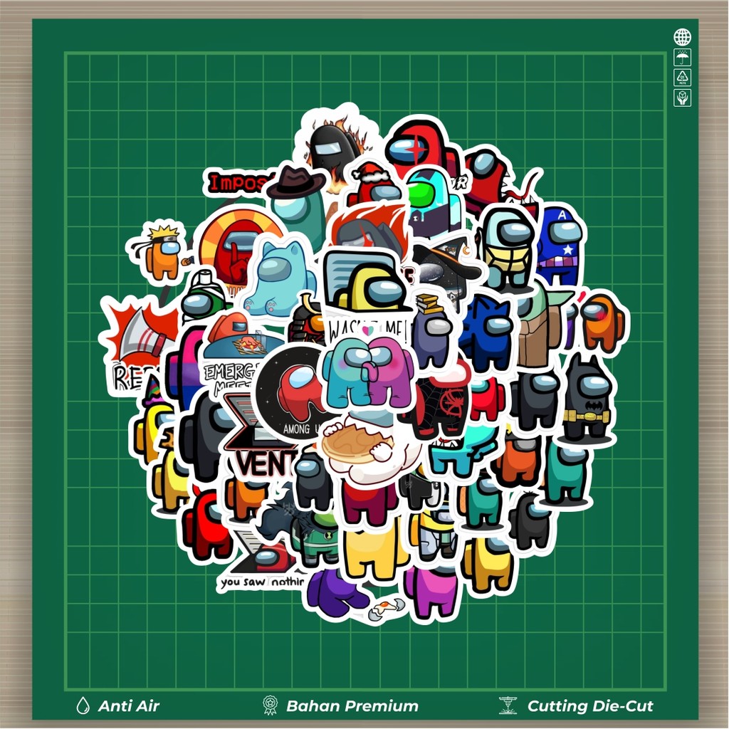 HOT 50 PCS STIKER Stiker Game Among Us Stiker Fashion Cars Decal Dingin Kartu Album Custom Vinyl Ant