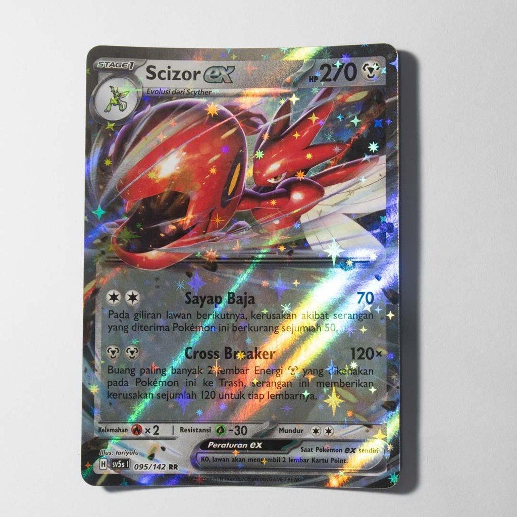 Scizor EX RR 095/142 SV5s Paradoks Andalan Kartu Pokemon TCG Original Indonesia