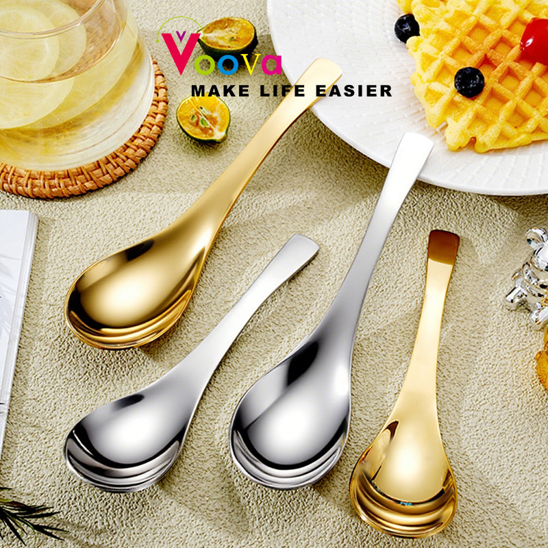 VOOVA 304 Sendok Bebek Stainless/ Sendok Tebal Korea/ Sendok Makan/ Sendok Es Buah/ Sendok Bubur