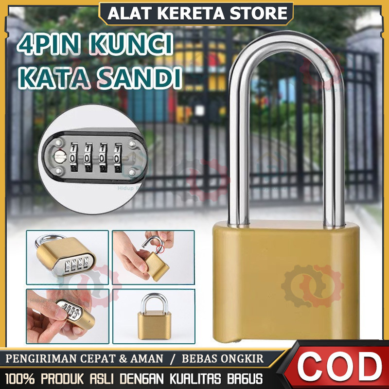 gembok angka besar Gembok Angka Kombinasi 4 Digit Kunci gembok Nomor /gembok angka besar Angka Pin P