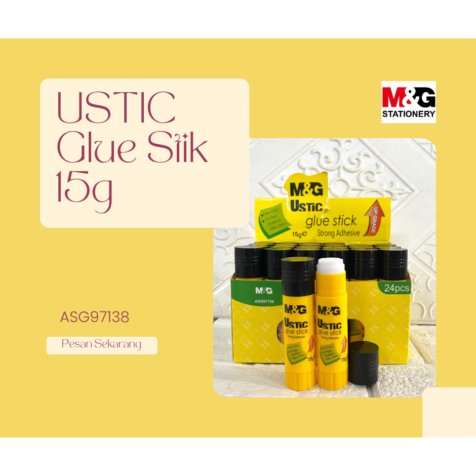 

M&G Ustic Glue Stick strong adhesive PVA 15g ASG97138 - SATUAN