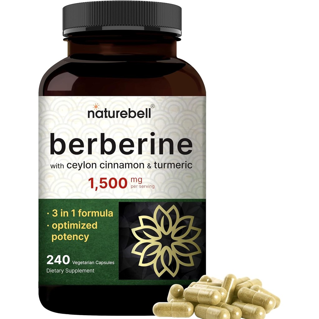 

Nature Bell,Berberine dengan Ceylon Cinnamon, Tumeric 3in1 herb 240 Vegecap