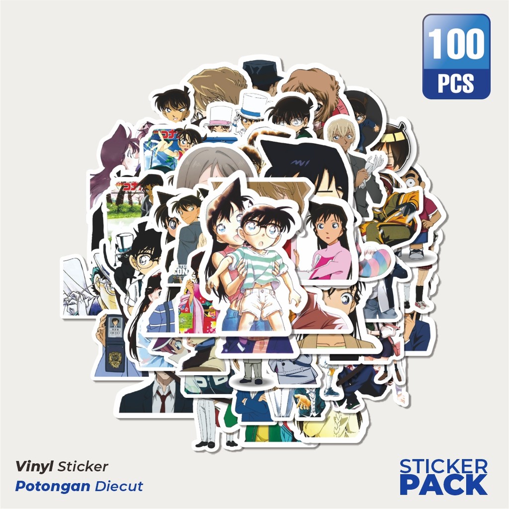 

Stiker Vinyl Stiker Anime Detective Conan V4 Waterproof Aesthetic- Untuk Laptop, Motor, dan Helm - Paper Stationery Pack