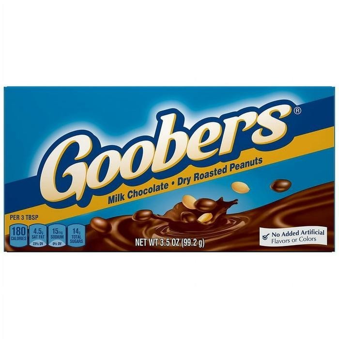 

Goobers milk chocolate dry roasted peanuts Theatre Box -3.5 oz/99.2 Gr
