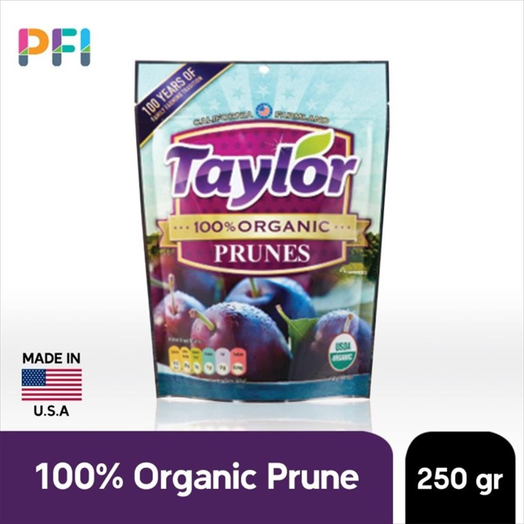 

Taylor Prunes 100% Organic Naturally Sweet 250G - Buah Plum Kering Organik