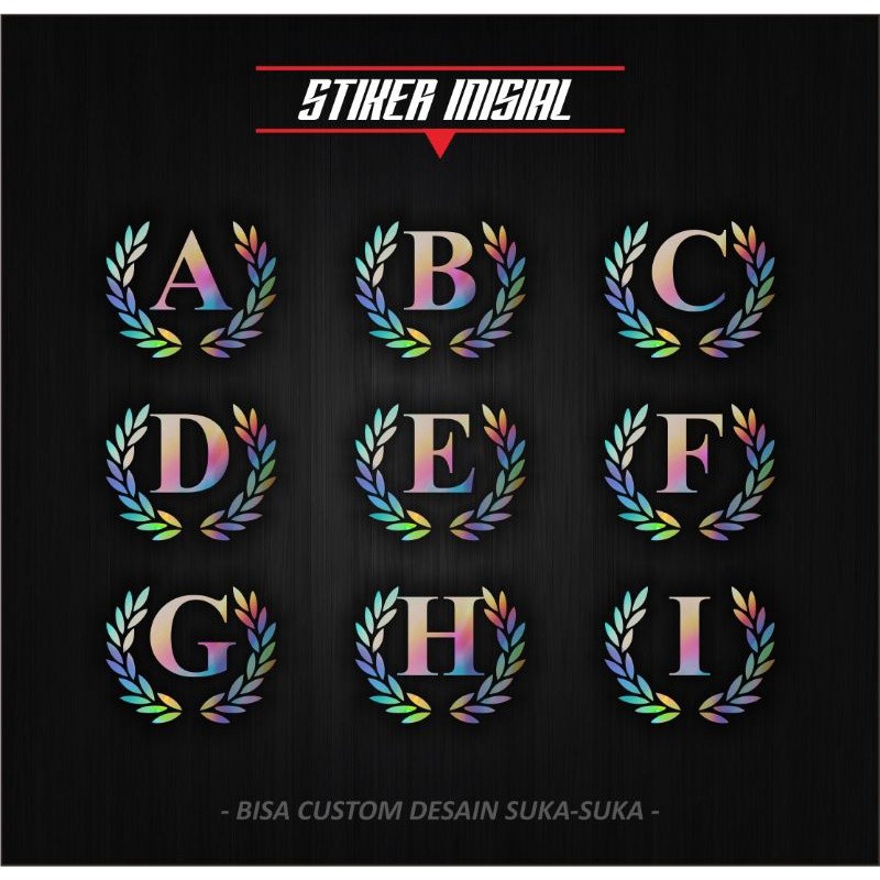 

Stiker Hologram Inisial