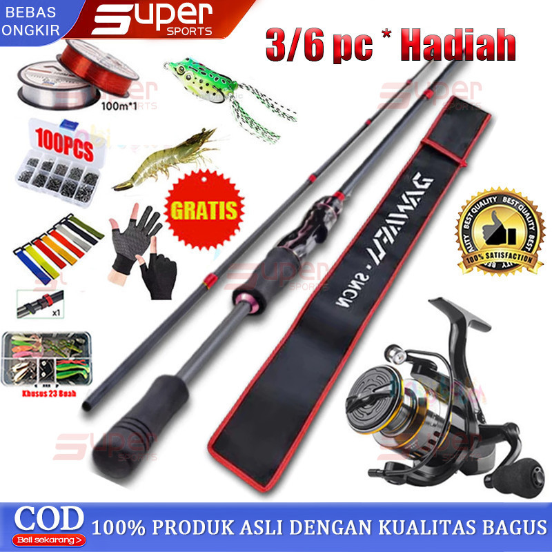 【8 Buah Set】DAIWA Joran Pancing Set Laut Daido joran daiwa saltiga 1.8m/2.1m Joran Pancing 1000-7000