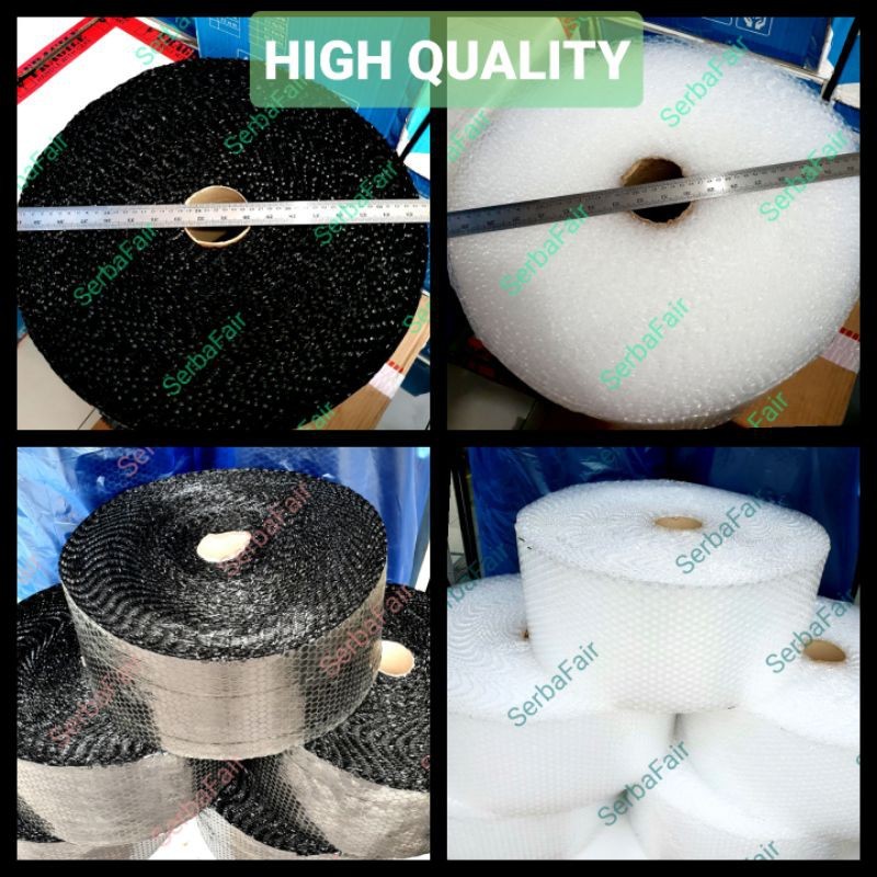

Bubble Wrap Hitam/Bening 20CMx50METER Bubblewrap Tebal Kuat Bandung