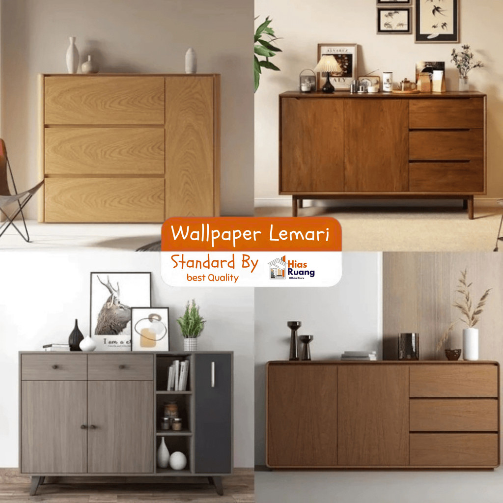 Wallpaper Stiker Lemari Pintu Doff (Tidak Glossy) Kusen Meja Kursi Kerajinan Pelapis Furniture Tanga