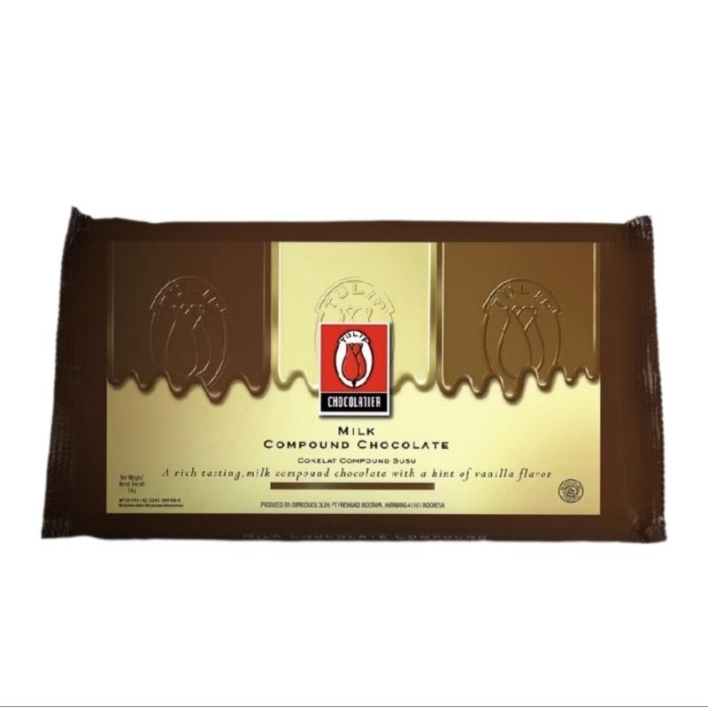 

TULIP MILK COMPOUND CHOCOLATE 1 KG / COKLAT BATANG