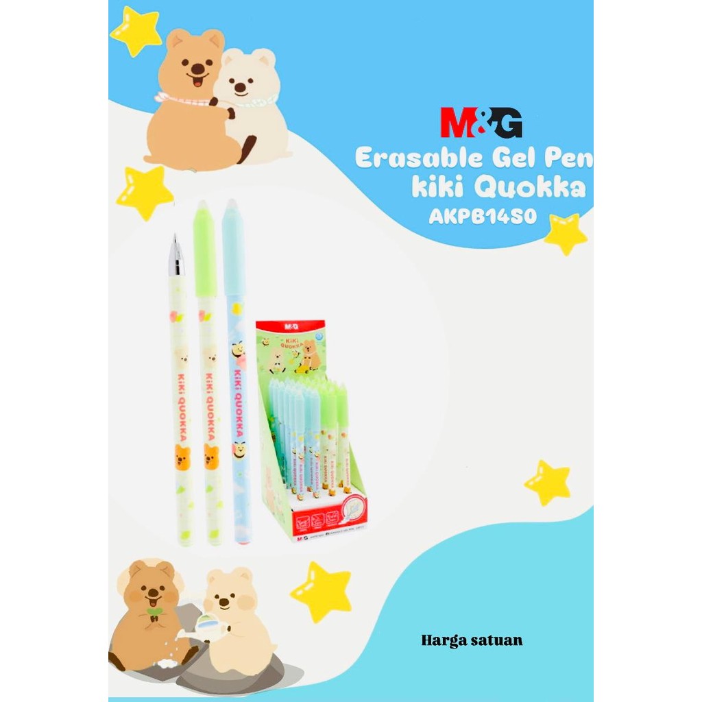 

M&G Erasable Gel Pen Kiki Quokka 0.5mm AKPB14S0 - HARGA SATUAN