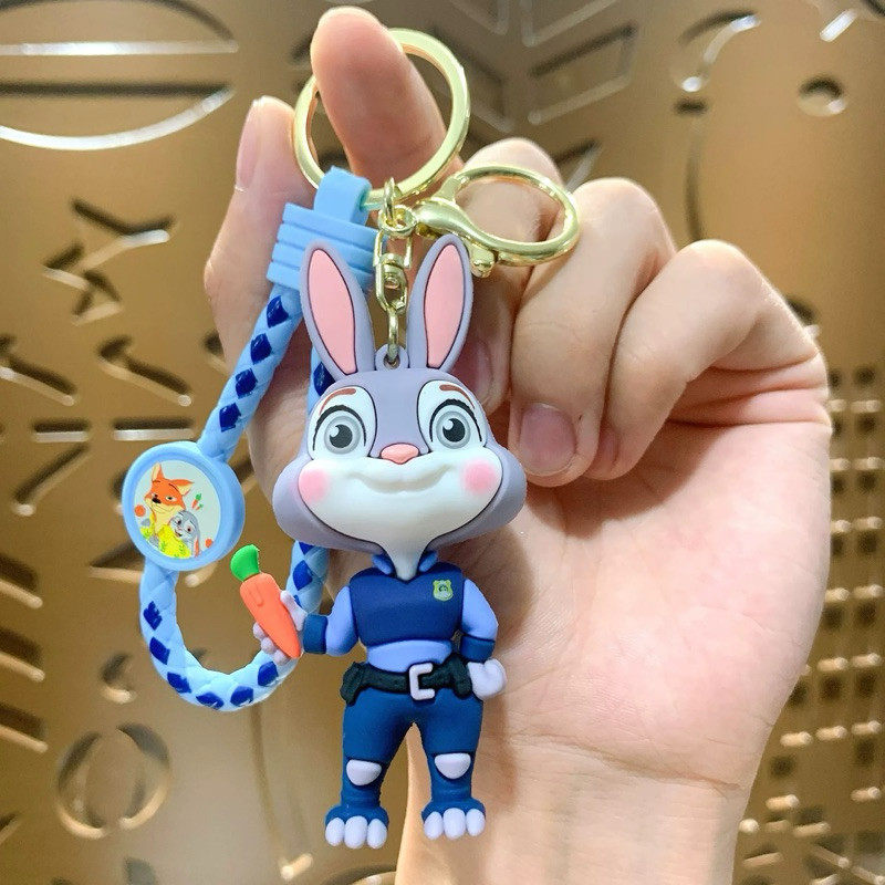 [GH] Zootopia Keychain - Gantungan Kunci Karakter Zootopia Judy, Nick, Flash Keychain Bagchain Goms 