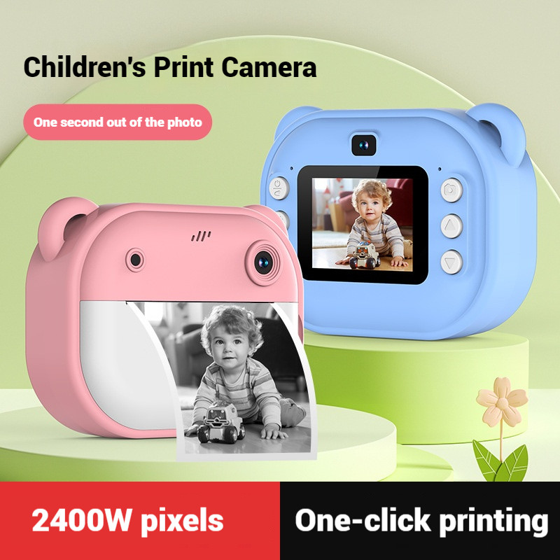 Kids Digital Camera Thermal Print Camera Instant Print Toys Instant Photo Print Camera with Video Gi