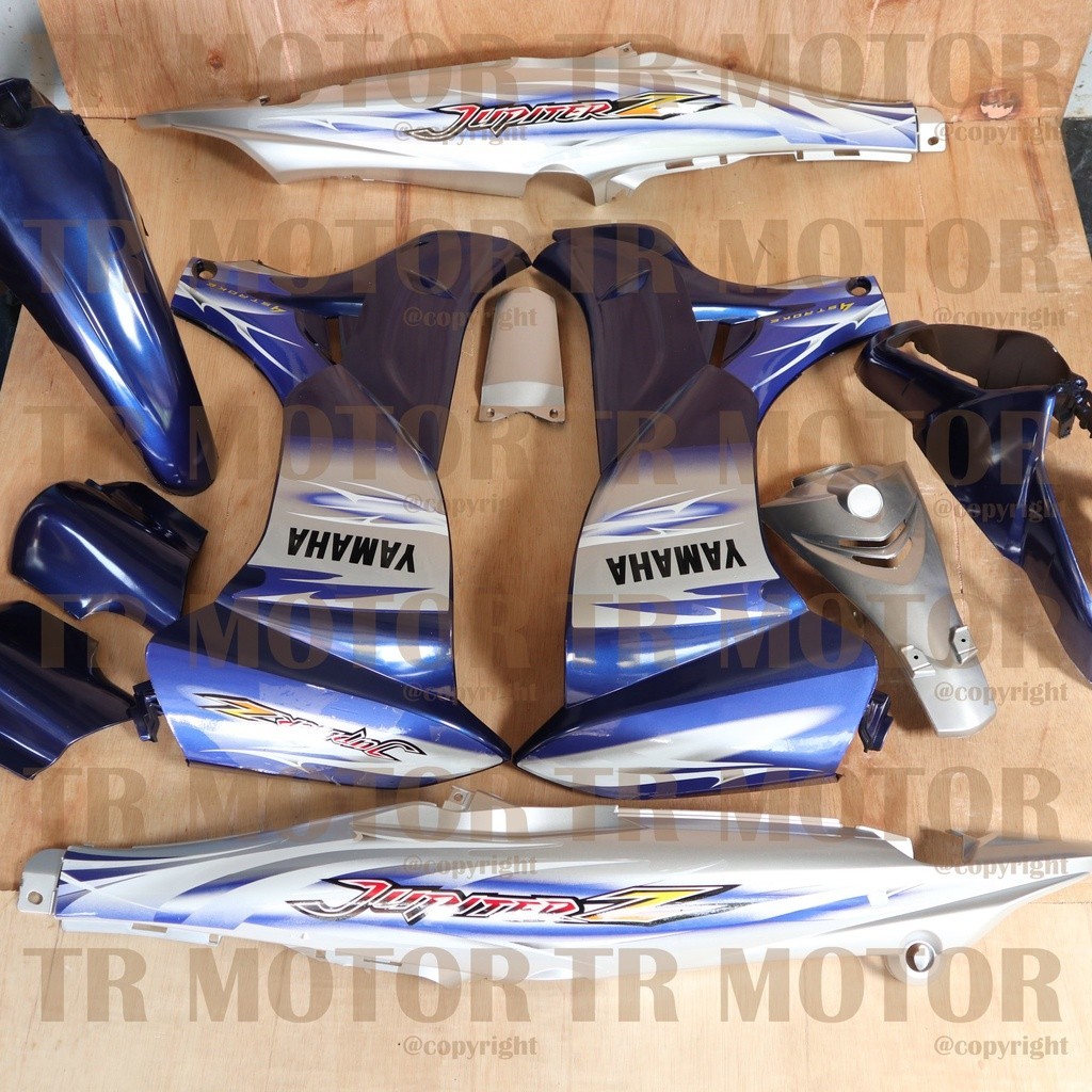 Cover Body Jupiter Z New Burhan 2007 Biru Silver Full Set Halus Bodi Jupiter Z Burhan Body Jupiter Z