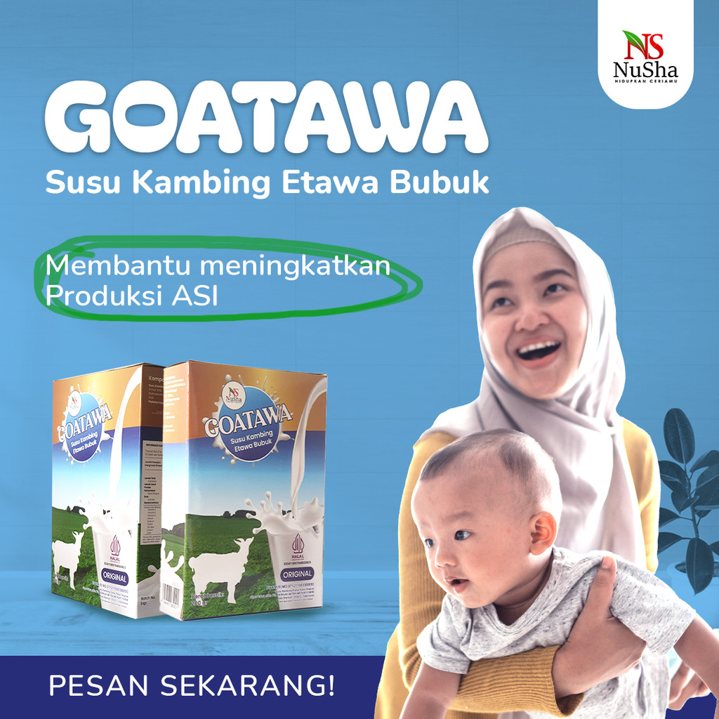 

PROMO 4 BOK GOATAWA Susu Kambing Etawa Bubuk isi 200 gram