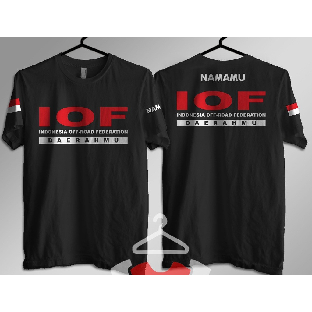 Kaos Baju IOF Indonesia Off-Road Federation Request Nama dan  Daerahmu Kaos Distro