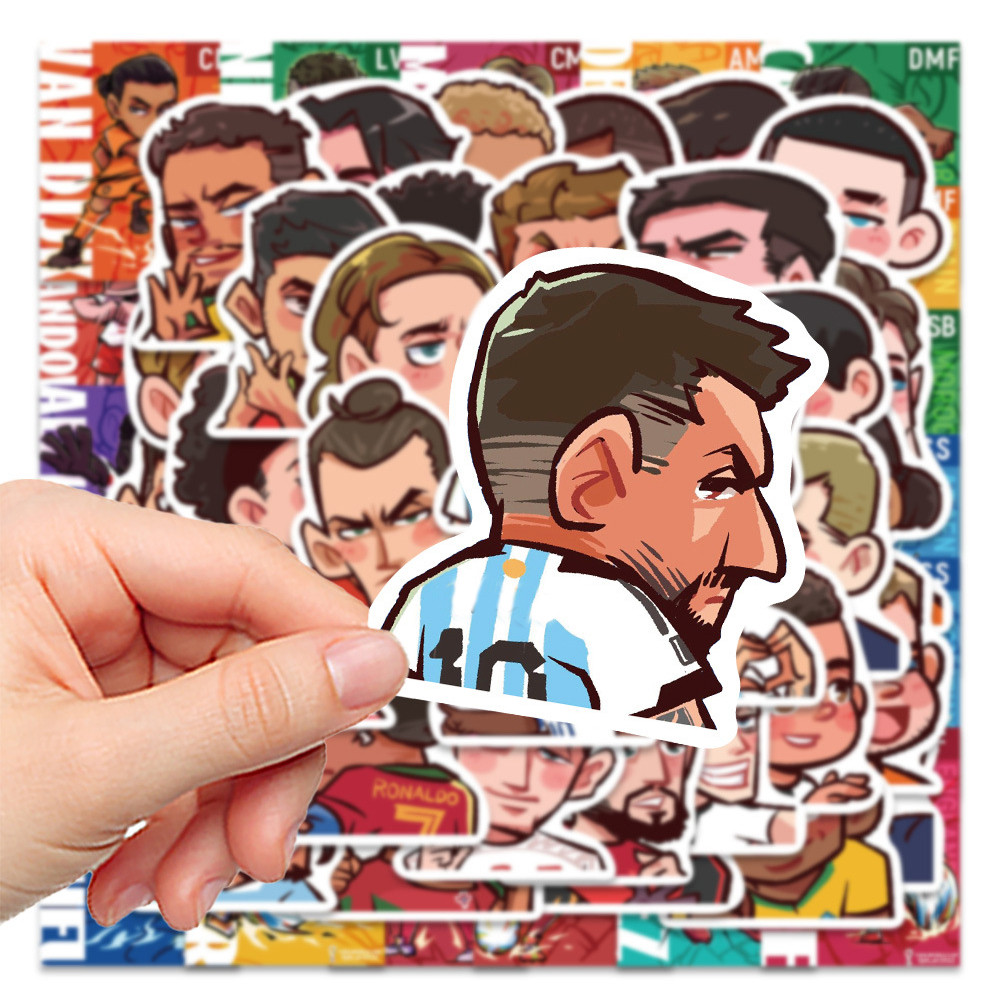 

10/30/54PCS Kawaii Soccer Star Stickers Cute Football Sports Graffiti Decals for Kid Phone Laptop Stationery DIY PVC Sticker Toy