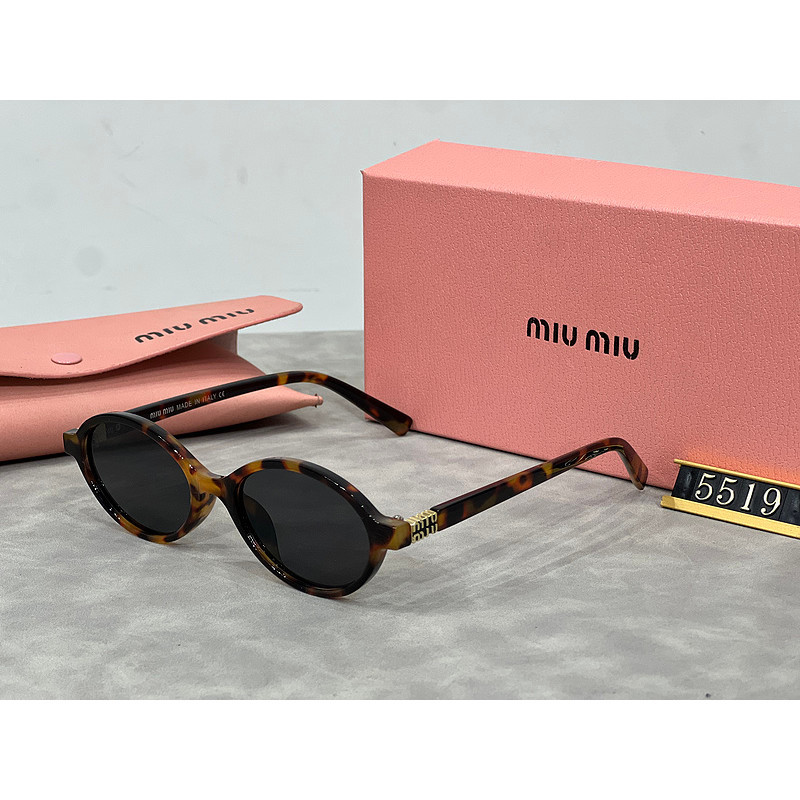 Miumiu Luxury Small Frame Oval Sunglasses UV-blocking fashion sunglasses