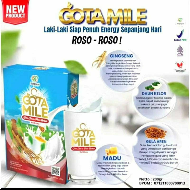 

[GVA] GOMILK GOTAMILK SUSU KAMBING ETAWA PLUS GINGSENG UNTUK PRIA