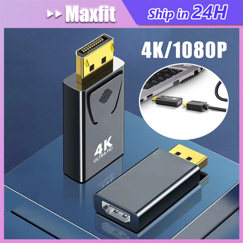 4K Display Port to HDMI Adapter / Connector Dp to Hdmi 4k 30hz / DP Male to HDMI Female