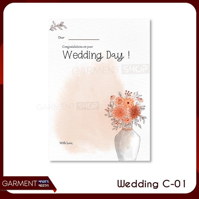 

[Produk Baru Berkualitas Garansi] Kartu Ucapan Tambahan Greeting Card Hampers Happy Birthday Anniversary - WEDDING (1) Paling Laris