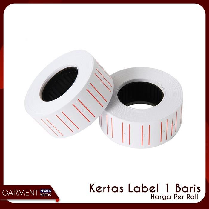 

[Produk Baru Berkualitas Garansi] Isi Label Harga 1 Baris 1 Roll Alat Price Labeller Refill - Putih Paling Laris