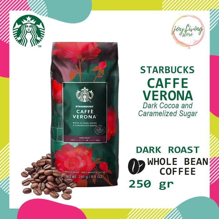 

Kopi Starbucks Whole Bean Caffe Verona Dark Roast Coffee Bag 250g