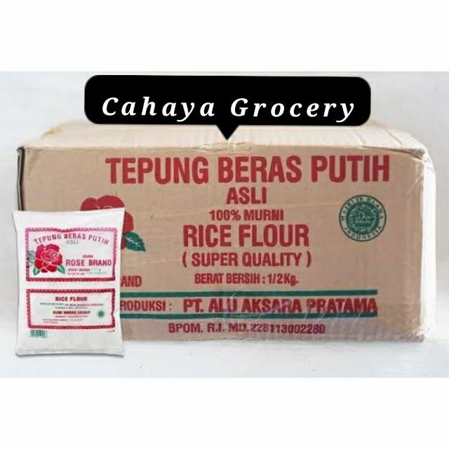 

tepung beras rose brand 500gr x 20bks