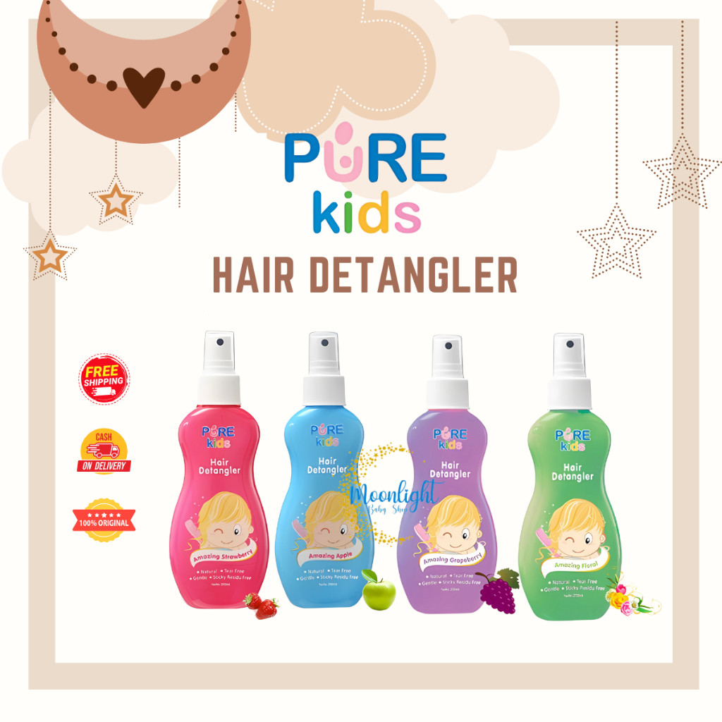 PURE KIDS Hair Detangler 200ml Pure Baby Hair Lotion - Spray Pelembut Rambut Anak