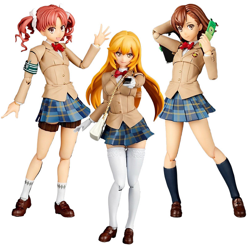 In Stock Original Kaiyodo Shokuhou Misaki Misaka Mikoto Shirai Kuroko Revoltech AMAZING YAMAGUCHI 14