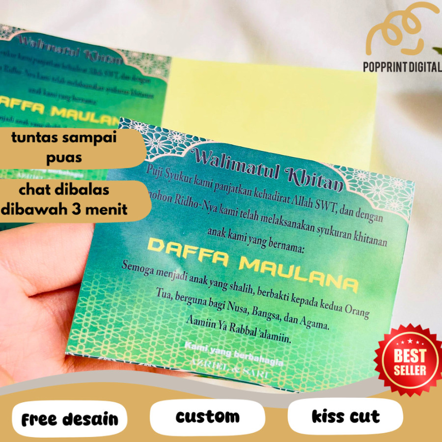 

PpD Stiker Syukuran Khitanan (PAKAI FOTO) - Stiker Khitan Anak - Stiker Box Nasi (Langsung Tempel)