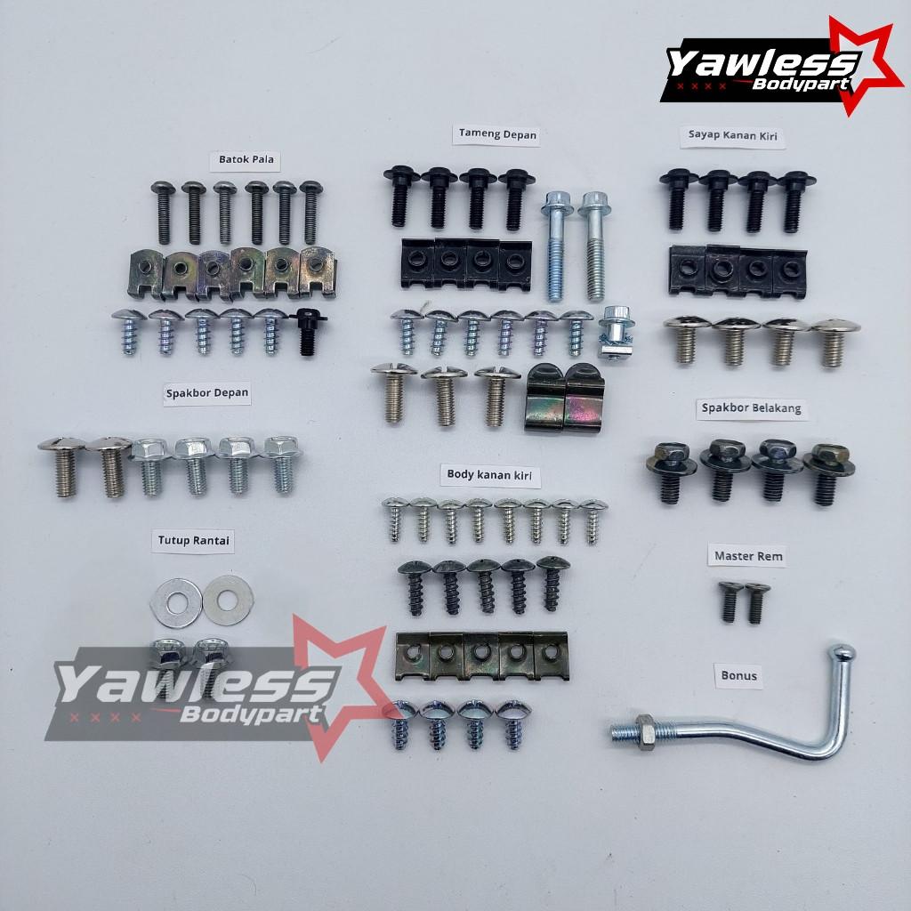 COD / Promo / Original / baut body honda blade 110 lama / baut body blade 110 Motorcycle