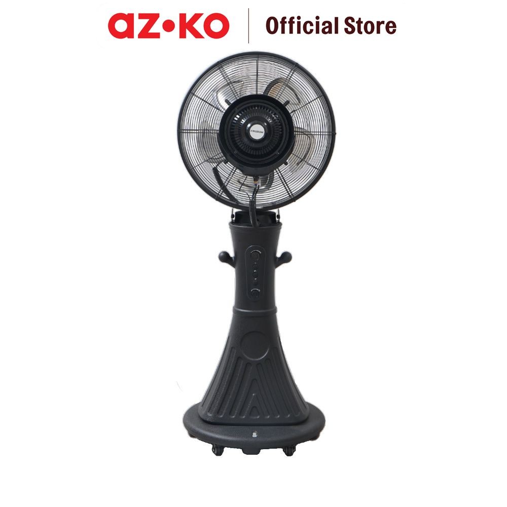 AZKO Krisbow Kipas Angin Lantai Uap 150 watt - Hitam Standing Misty Fan Kipas Air Semprot Kabut Embu