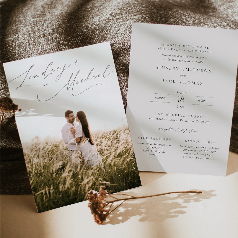 

Custom Photo Invitation Card Thank You Wedding Party Postcards Business LOGO Wall Art Painting Picture Living Room Home Decor