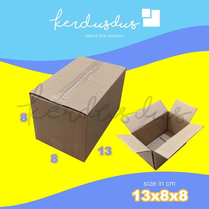 

13X8X8 cm kardus box karton kotak packing packaging POLOS SHEET